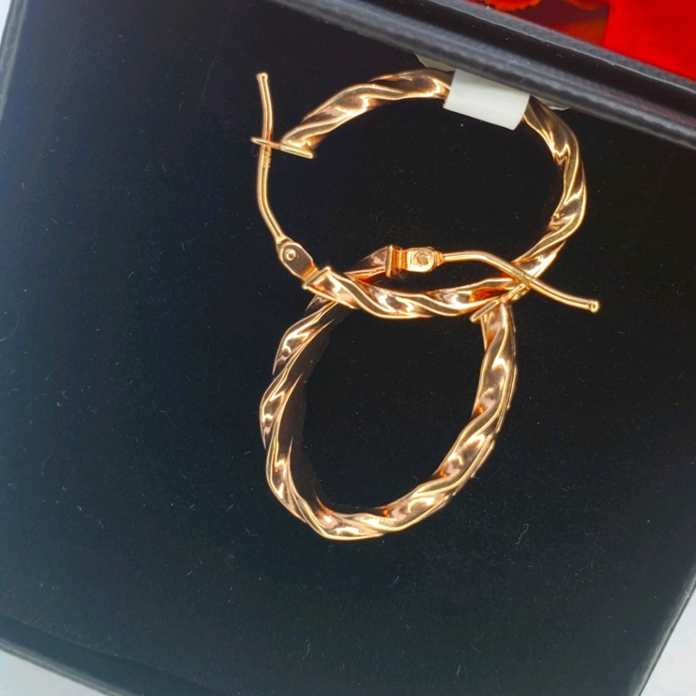 14kt SOLID ROSE GOLD HOOP